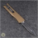 (#138-1TA-204) Microtech Tan Troodon D/E Black Plain - Back