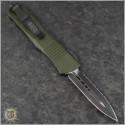 (#138-3OD) Microtech OD Green Troodon D/E Black Fully Serrated Tactical - Back