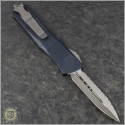 (#138-6) Microtech Troodon D/E Satin Partially Serrated - Back