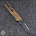 (#139-2TA) Microtech Troodon S/E Partially Serrated with Tan Handle - Back