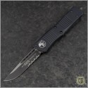 (#139-2T) Microtech Troodon S/E Black Tactical Partially Serrated - Front