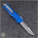 (#139-5BL) Microtech Blue Troodon S/E Satin Part Serrated - Back