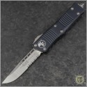 (#139-5) Microtech Troodon S/E Satin Part Serrated - Front