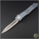 (#142-11APGY) Microtech Gray Combat Troodon D/E Apocalyptic Partially Serrated - Front