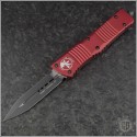 (#142-1RD) Microtech Red Combat Troodon D/E Black Plain - Front
