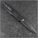 (#142-1T) Microtech Combat Troodon D/E Black Plain Tactical - Back