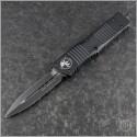 (#142-1T) Microtech Combat Troodon D/E Black Plain Tactical - Front