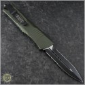 (#142-2OD) Microtech OD Green Combat Troodon D/E Black Partially Serrated Tactical - Back
