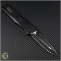 (#142-2T) Microtech Combat Troodon D/E Black Partially Serrated Tactical - Back