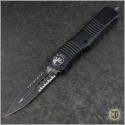(#142-2T) Microtech Combat Troodon D/E Black Partially Serrated Tactical - Front