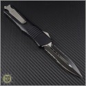 (#142-2) Microtech Combat Troodon D/E Black Partially Serrated Tactical - Back