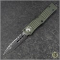 (#142-3OD) Microtech OD Green Combat Troodon D/E Black Fully Serrated - Front
