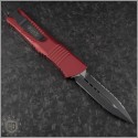 (#142-3RD) Microtech Red Combat Troodon D/E Black Fully Serrated - Back