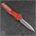 (#142-4RD) Microtech Red Combat Troodon D/E Satin Plain - Back