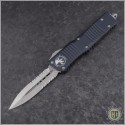 (#142-5) Microtech Combat Troodon D/E Satin Partially Serrated - Front