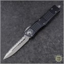 (#142-6) Microtech Combat Troodon D/E Satin Full Serrated - Front