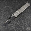 (#143-1TG) Microtech Titanium Grey Combat Troodon S/E Black Plain - Front