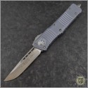 (#143-4GY) Microtech Gray Combat Troodon S/E Satin Plain - Front