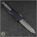 (#144-12) Microtech Combat Troodon Tanto Stonewash Fully Serrated - Back