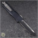 (#144-2) Microtech Combat Troodon Tanto Black Partially Serrated - Back