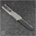 (#144-3TG) Microtech Titanium Grey Combat Troodon Tanto Black Full Serrated - Back