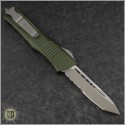 (#144-5OD) Microtech OD Green Combat Troodon Tanto Satin Partially Serrated - Back