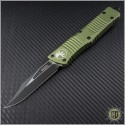 (#146-1OD) Microtech Combat Troodon Black Bowie Standard w/ OD Green Handle - Front