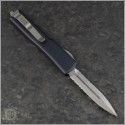 (#147-11) Microtech UTX-70 D/E Stonewash Part Serrated - Back