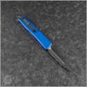 (#147-1BL) Microtech Blue UTX-70 D/E Black Plain - Back