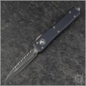 (#147-3) Microtech UTX-70 D/E Black Fully Serrated - Front