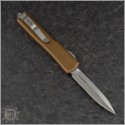 (#147-4TA) Microtech Tan UTX-70 D/E Satin Plain - Back