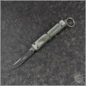 (#148-1DOD) Microtech Distressed OD Green UTX-70 S/E Black Plain - Front