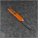 (#148-1OR) Microtech Orange UTX-70 S/E Black Plain - Back
