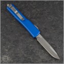 (#148-4BL) Microtech Blue UTX-70 S/E Satin Plain - Back
