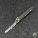 (#148-4OD) Microtech OD Green UTX-70 S/E Satin Plain - Front