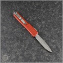 (#148-4RD) Microtech Red UTX-70 S/E Satin Plain - Back