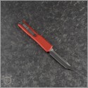 (#149-1RD) Microtech UTX-70 T/E Black Standard Red Handle - Back