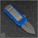 (#157-10APBL) Microtech Blue Exocet Apocalyptic Plain - Back