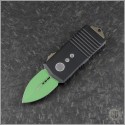 (#157-1JM) Microtech Exocet Jedi Master Green Plain - Front