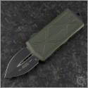 (#157-1OD) Microtech OD Green Exocet Black Plain - Front