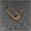 (#157-1TA) Microtech Tan Exocet Black Plain - Back