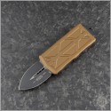(#157-1TA) Microtech Tan Exocet Black Plain - Front
