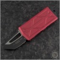 (#158-1RD) Microtech Red Exocet T/E Stonewash Plain - Front
