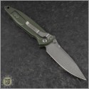 (#160-10OD) Microtech Socom Elite M/A Stonewash Standard w/ OD Green Handle - Back