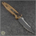 (#160-2TA) Microtech Tan Socom Elite M/A Black Partially Serrated - Back