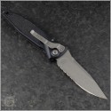 (#160A-11AP) Microtech Socom Elite-A Stonewash Apocalyptic Part Serrated - Back
