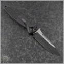(#160A-2T-b) Microtech [Pre-Owned] Socom Elite Auto S/E Black Tactical Part Serrated - Back