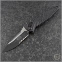 (#160A-2T-b) Microtech [Pre-Owned] Socom Elite Auto S/E Black Tactical Part Serrated - Front