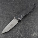 (#161-10-M390MK) Microtech Socom Elite M/A Stonewash Plain Tanto - Front