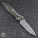 (#161-10OD) Microtech Socom Elite M/A Stonewash Plain Tanto w/ OD Green Handle - Back